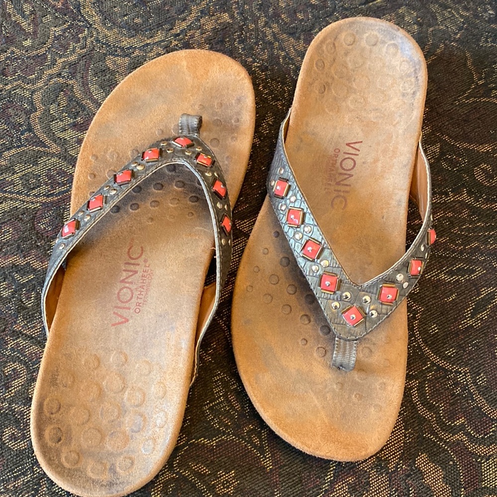 Vionic toe post sandal Floriana Womens sz 8